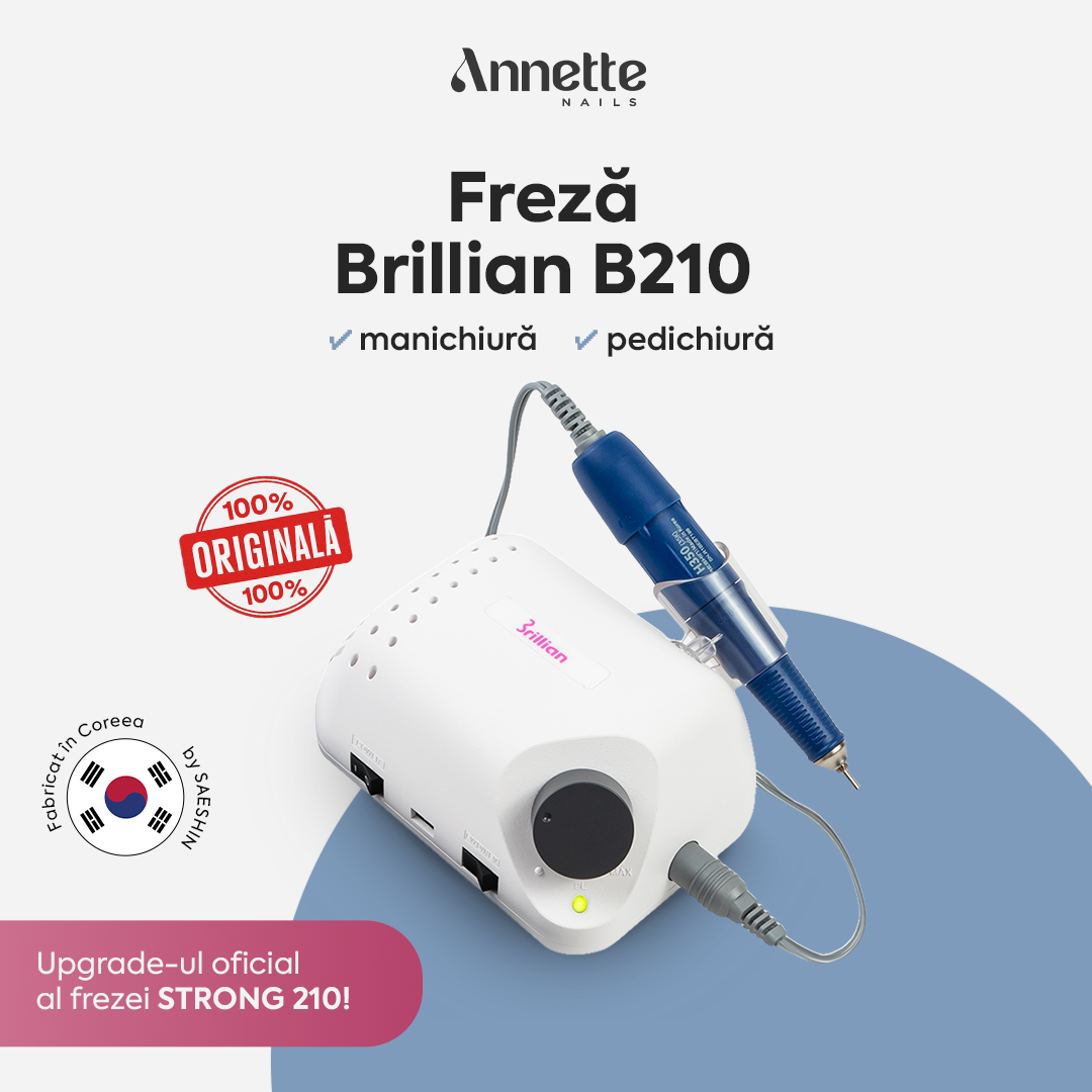 Freza Unghii Profesionala Brillian B210 Saeshin + Mandrina H350 Blue 35K RPM