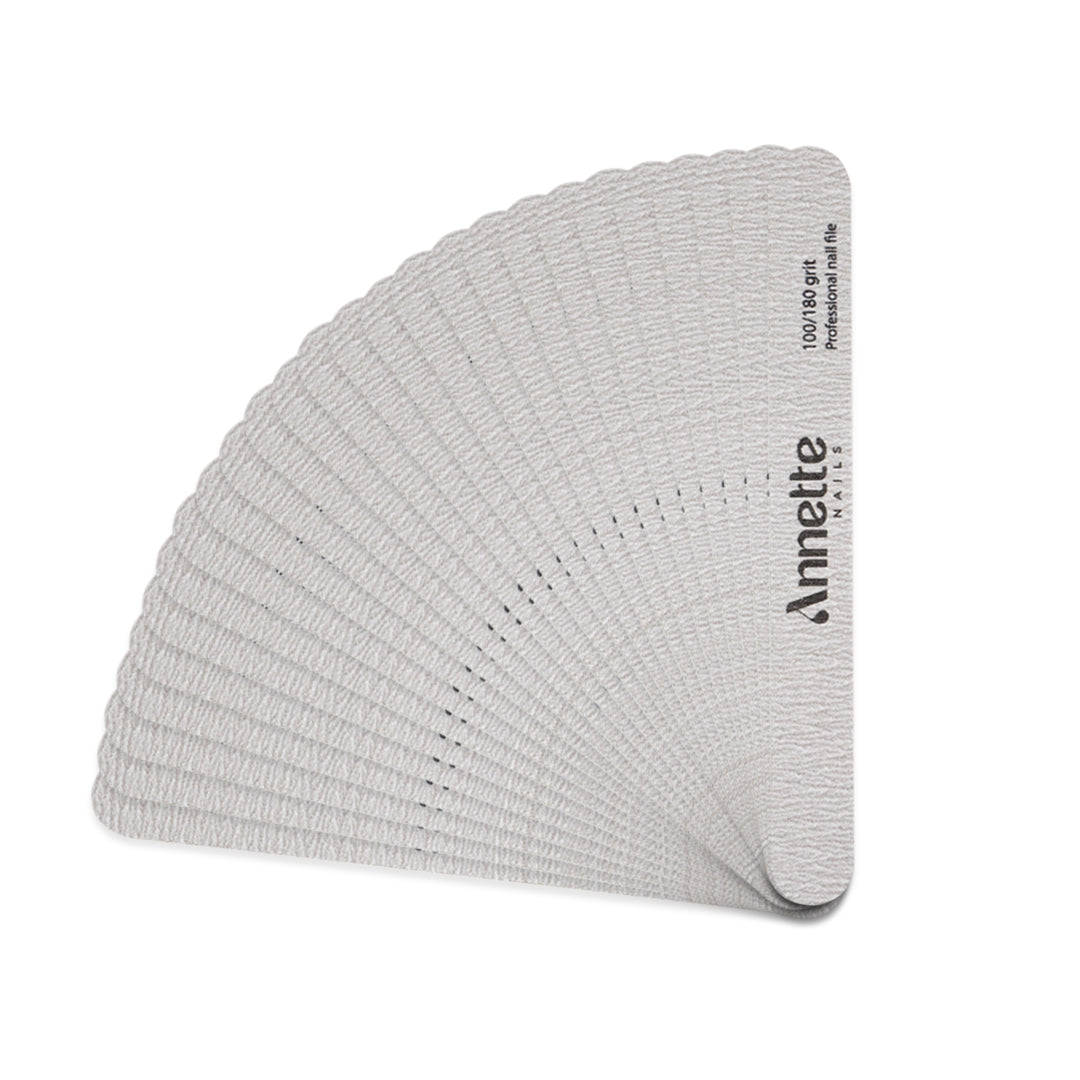 Set Pile Unghii - Ovale, Annette Nails, lemn, 50 buc - Zebra, 100/180 grit