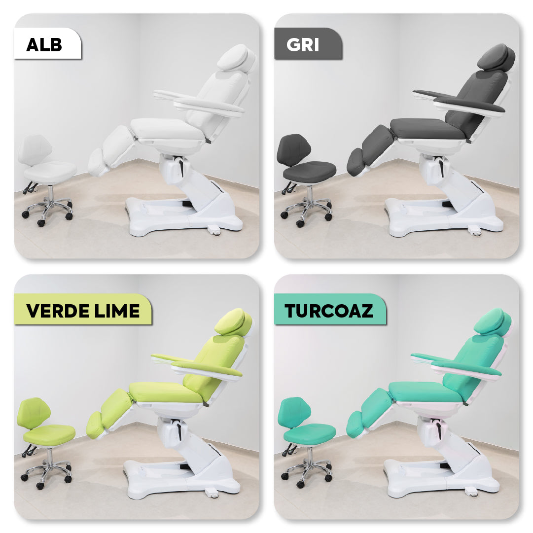 Pat Cosmetica Electric 4 Motoare + Scaun Hidraulic Tehnician - Turcoaz