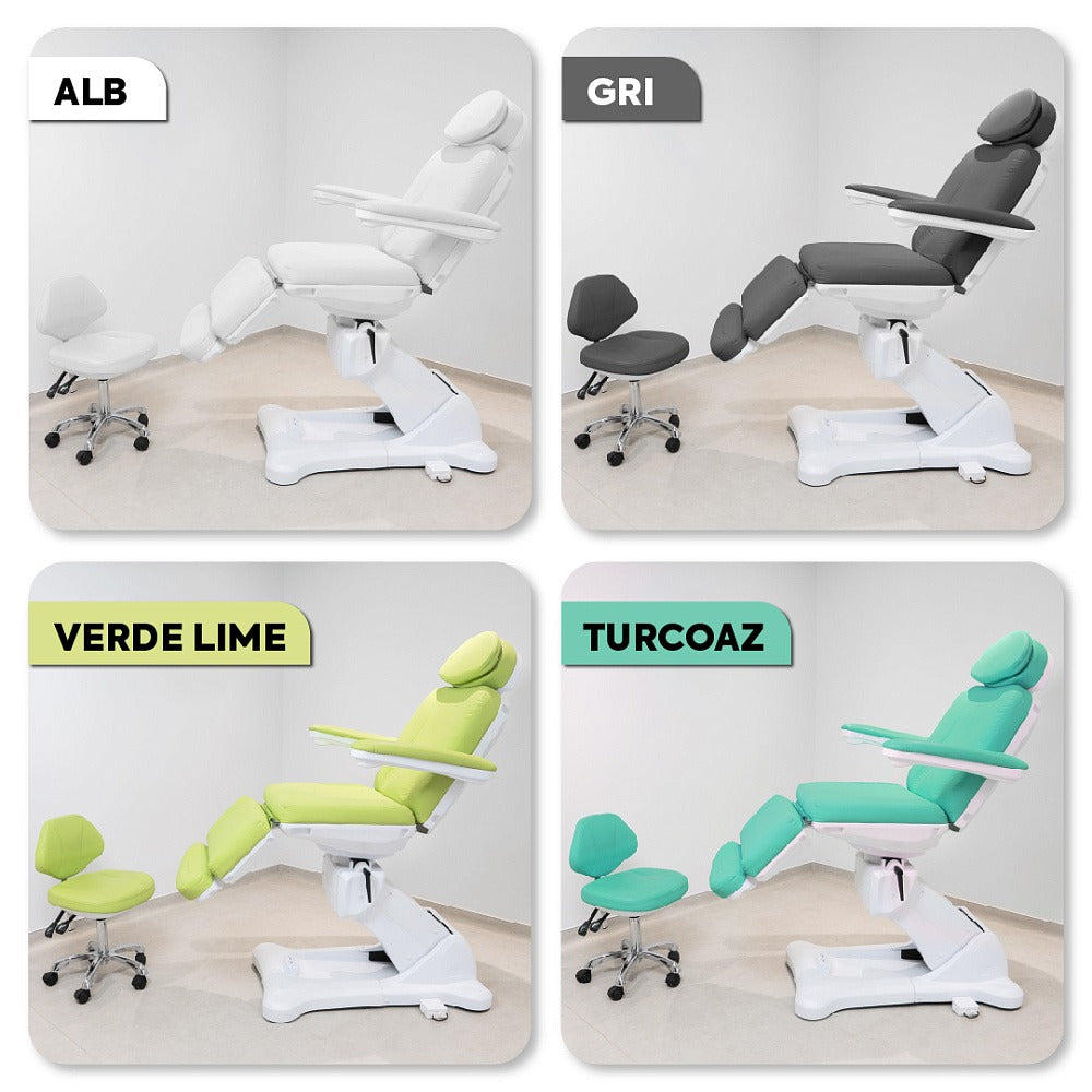 Pat Cosmetica Electric 4 Motoare + Scaun Hidraulic Tehnician - Verde Lime