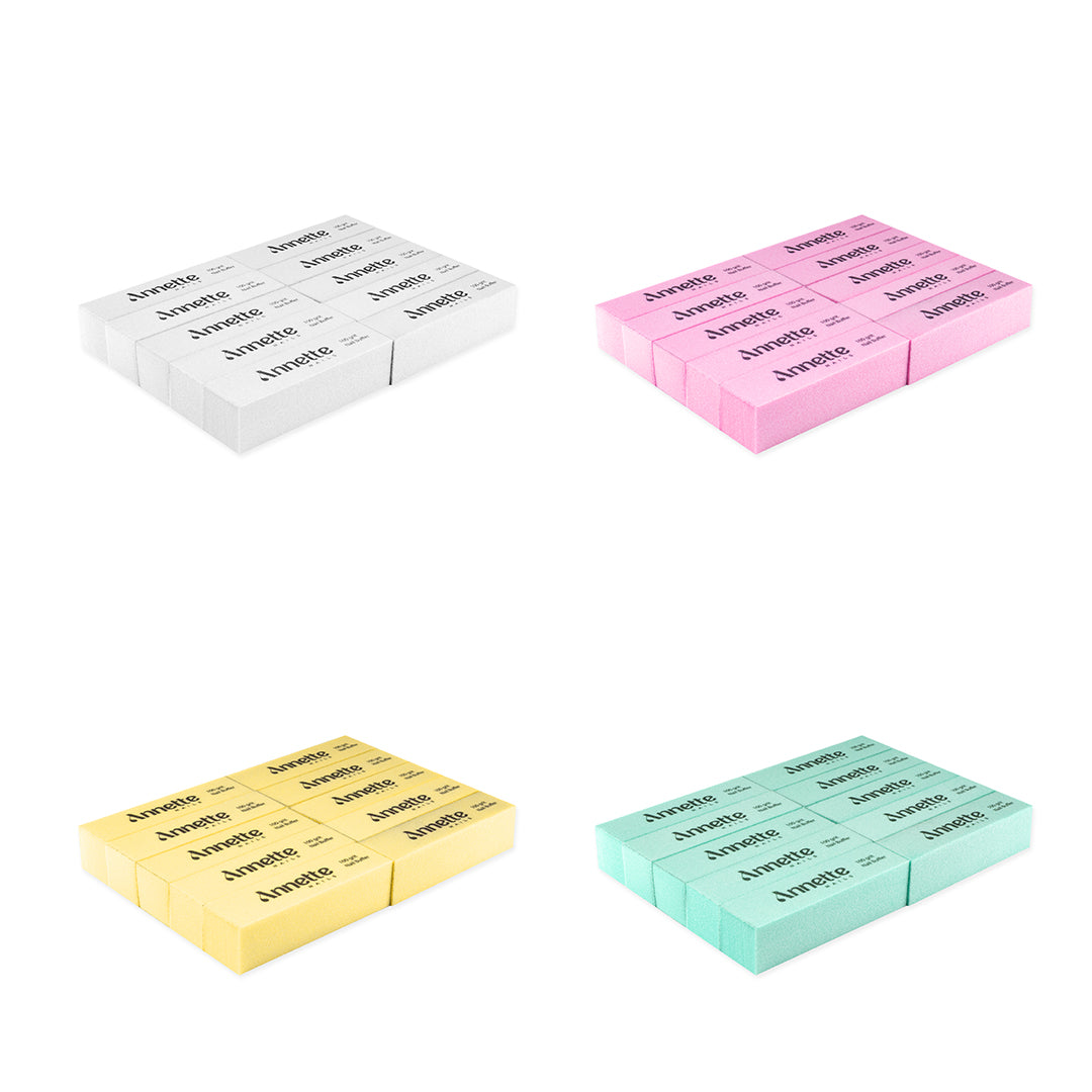 Set Buffer Unghii 10 buc 100 grit Alb Annette Nails PBF-01-100W-S10