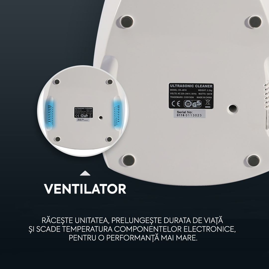 Aparat de curățare cu ultrasunete Codyson CD-4810