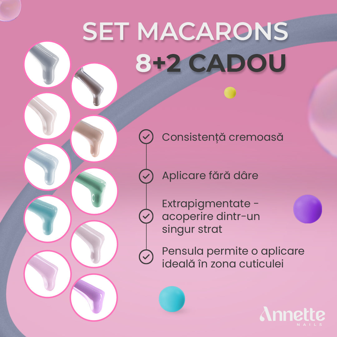 Colecția Macarons - Set Oje Semipermanente