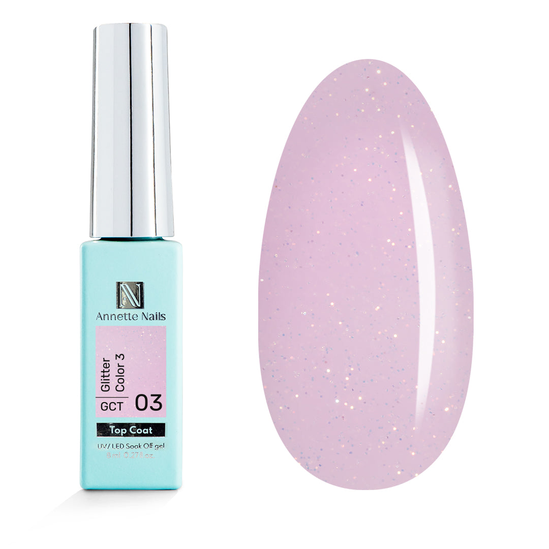 Top Coat Glitter Color 3 GCT-03 - 8ml Annette Nails