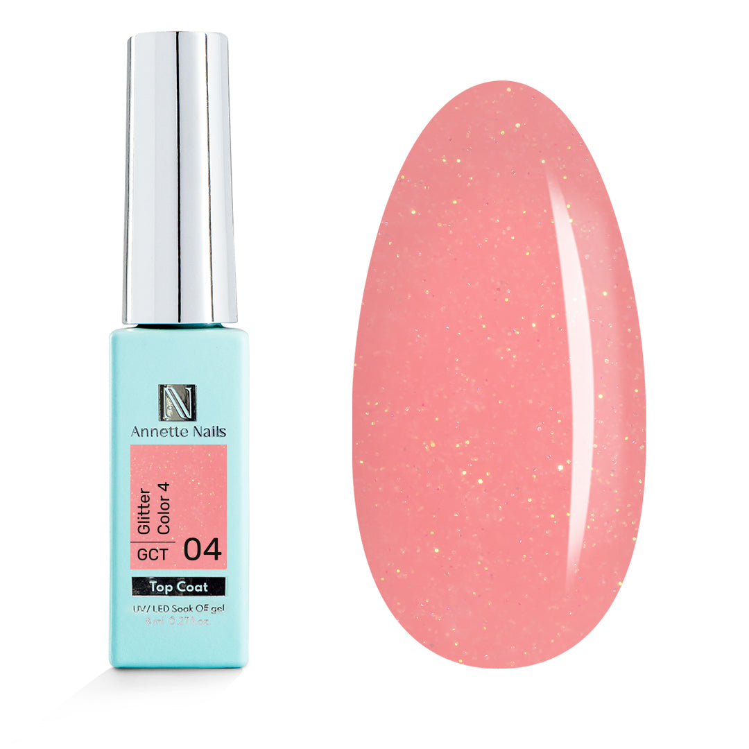 Top Coat Glitter Color 4 GCT-04 - 8ml Annette Nails