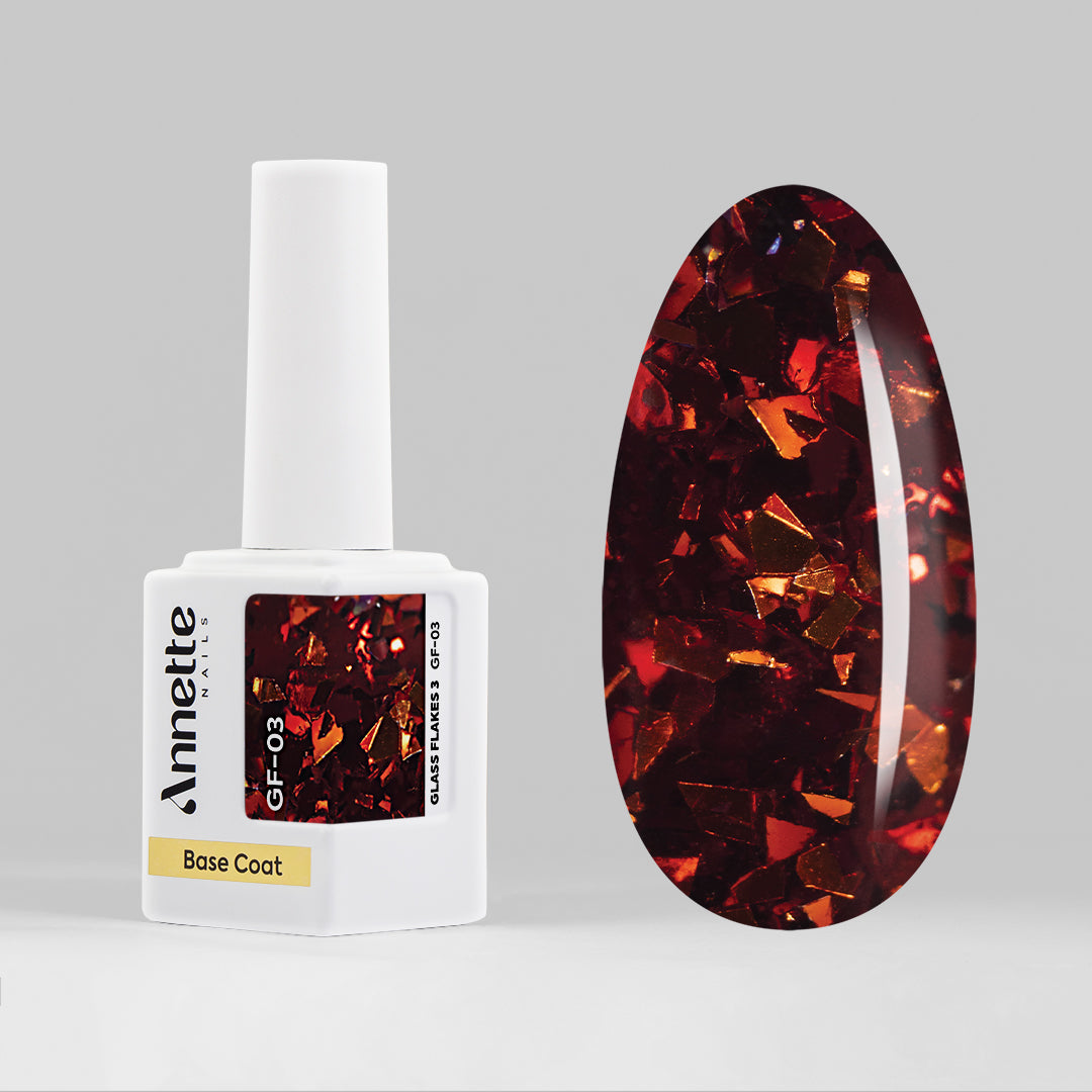 Baza Rubber Glass Flakes 3 - 12ml Annette Nails GF-03