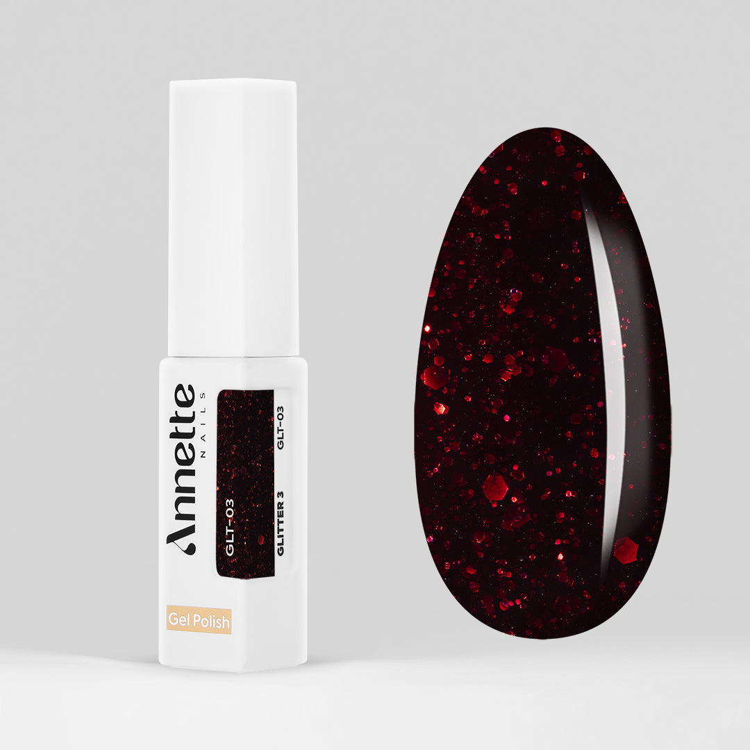 Oja Semipermanenta Glitter 3 GLT-03 - 8ml Annette Nails