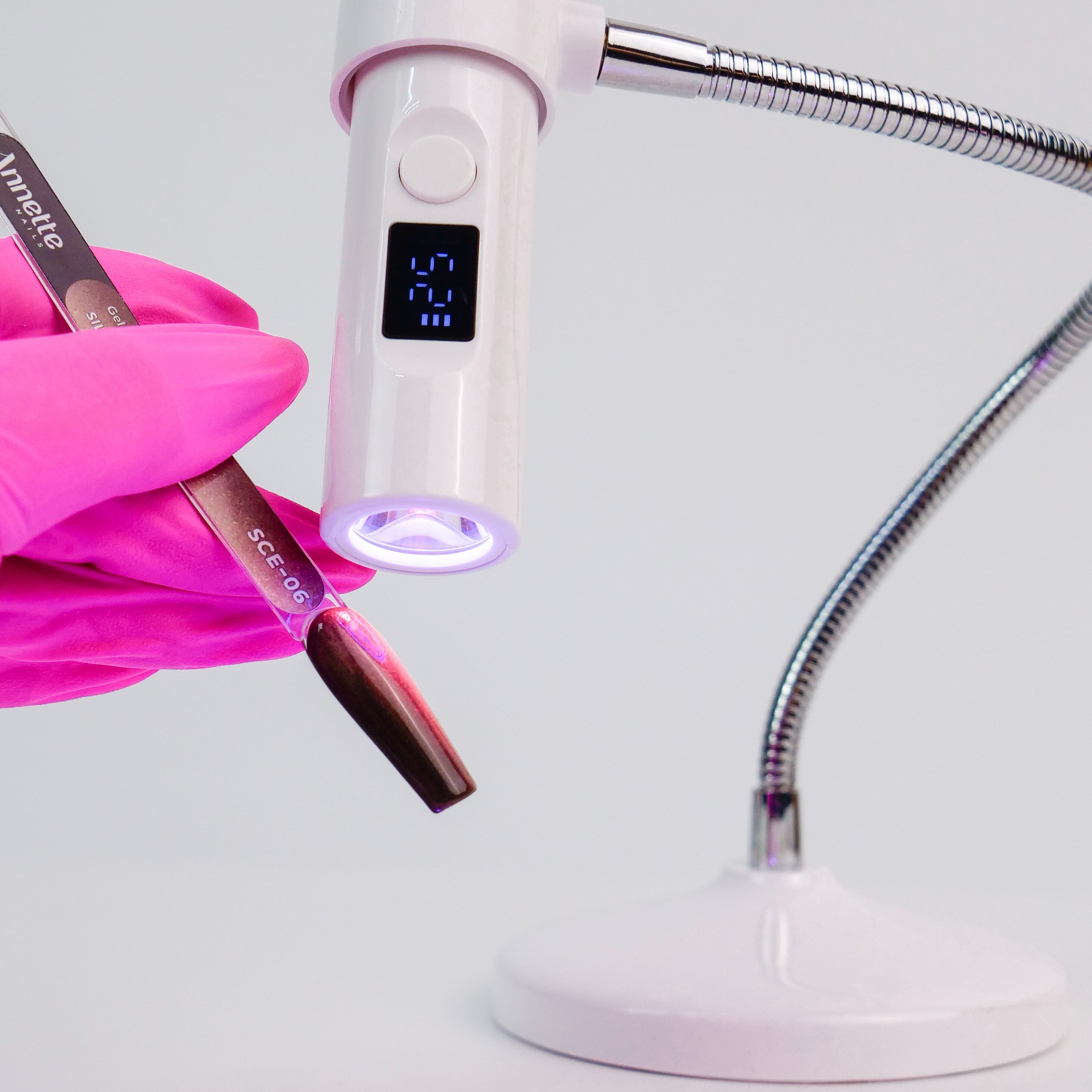 Lampa UV Mini Annette Nails cu Suport Detasabil, 9W