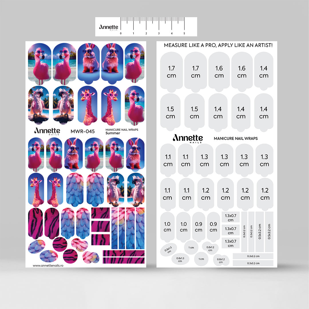 Nail Wraps Manichiura Summer 45 Annette Nails MWR-045