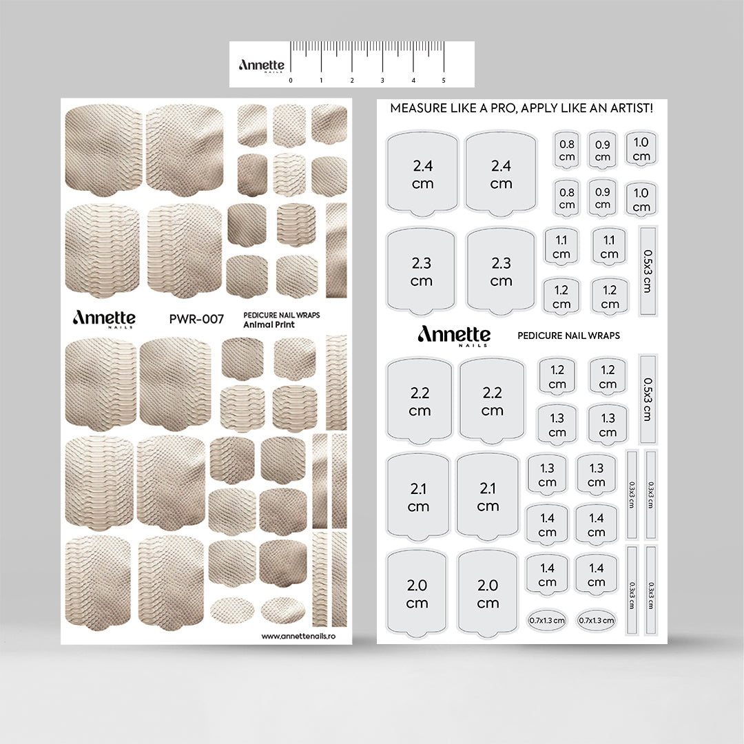 Nail Wraps Pedichiura Animal Print 7 Annette Nails PWR-007