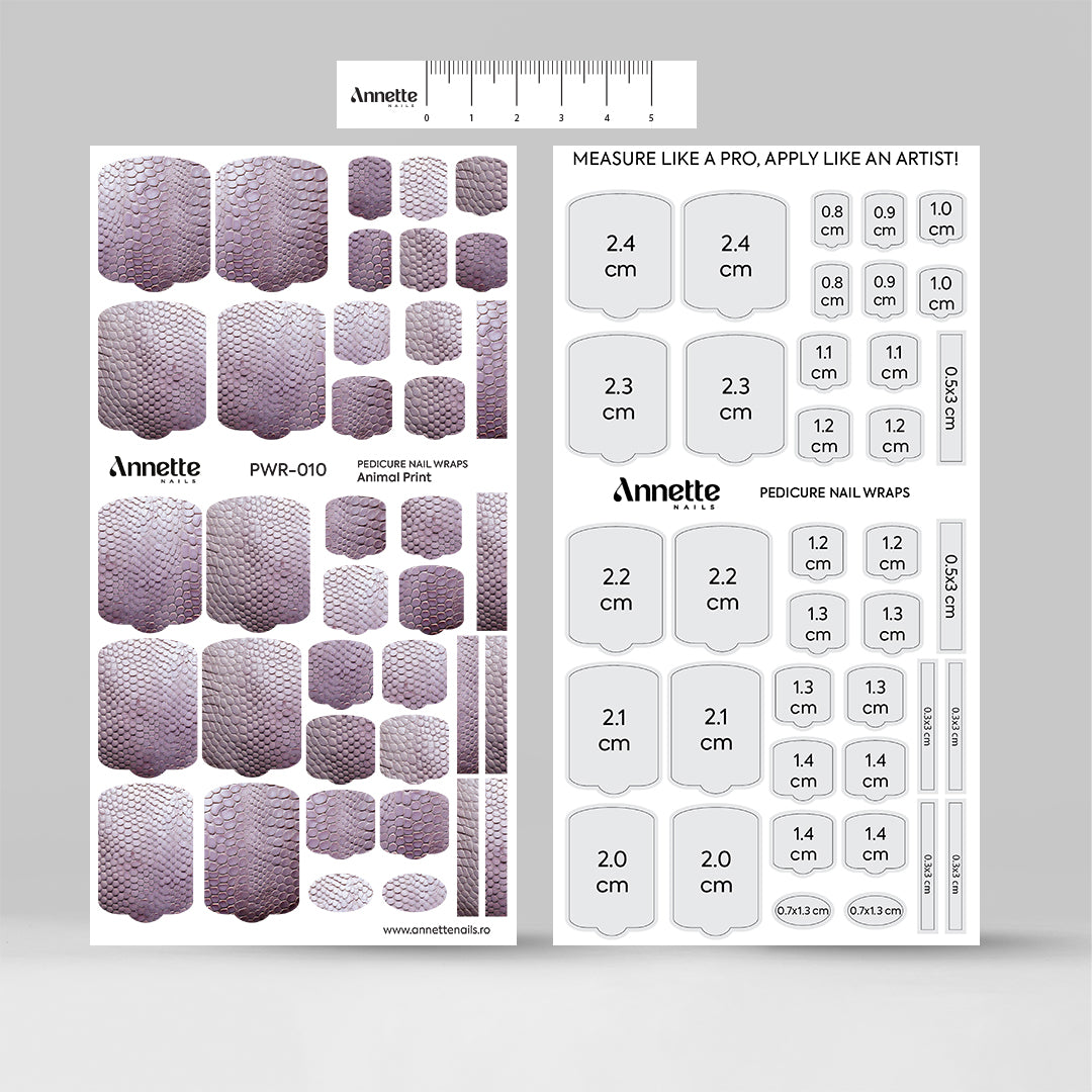 Nail Wraps Pedichiura Animal Print 10 Annette Nails PWR-010