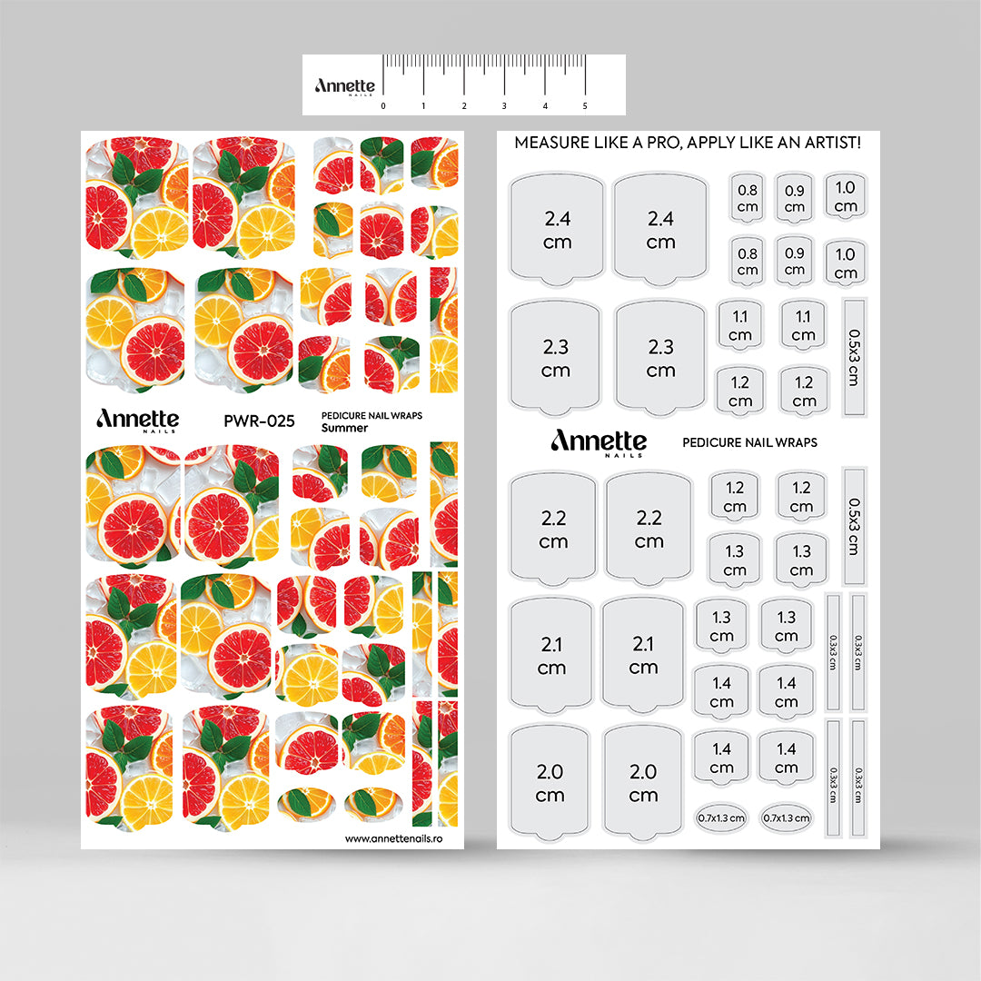 Nail Wraps Pedichiura Summer 25 Annette Nails PWR-025