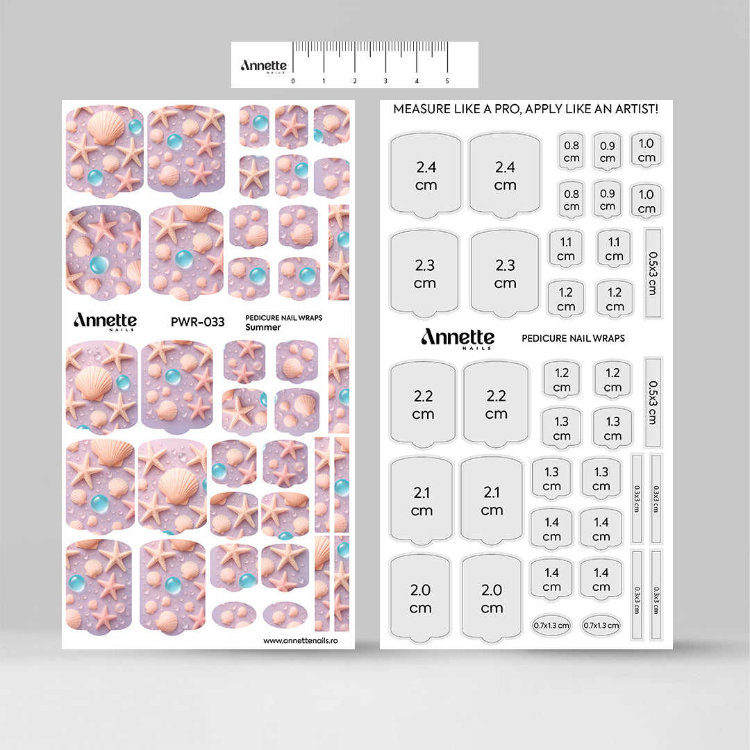 Nail Wraps Pedichiura Summer 33 Annette Nails PWR-033