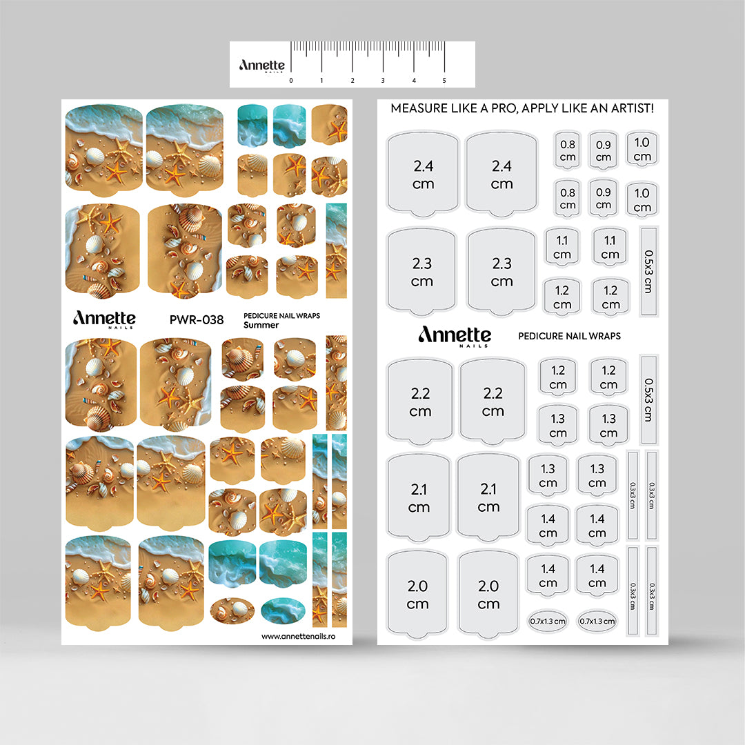 Nail Wraps Pedichiura Summer 38 Annette Nails PWR-038