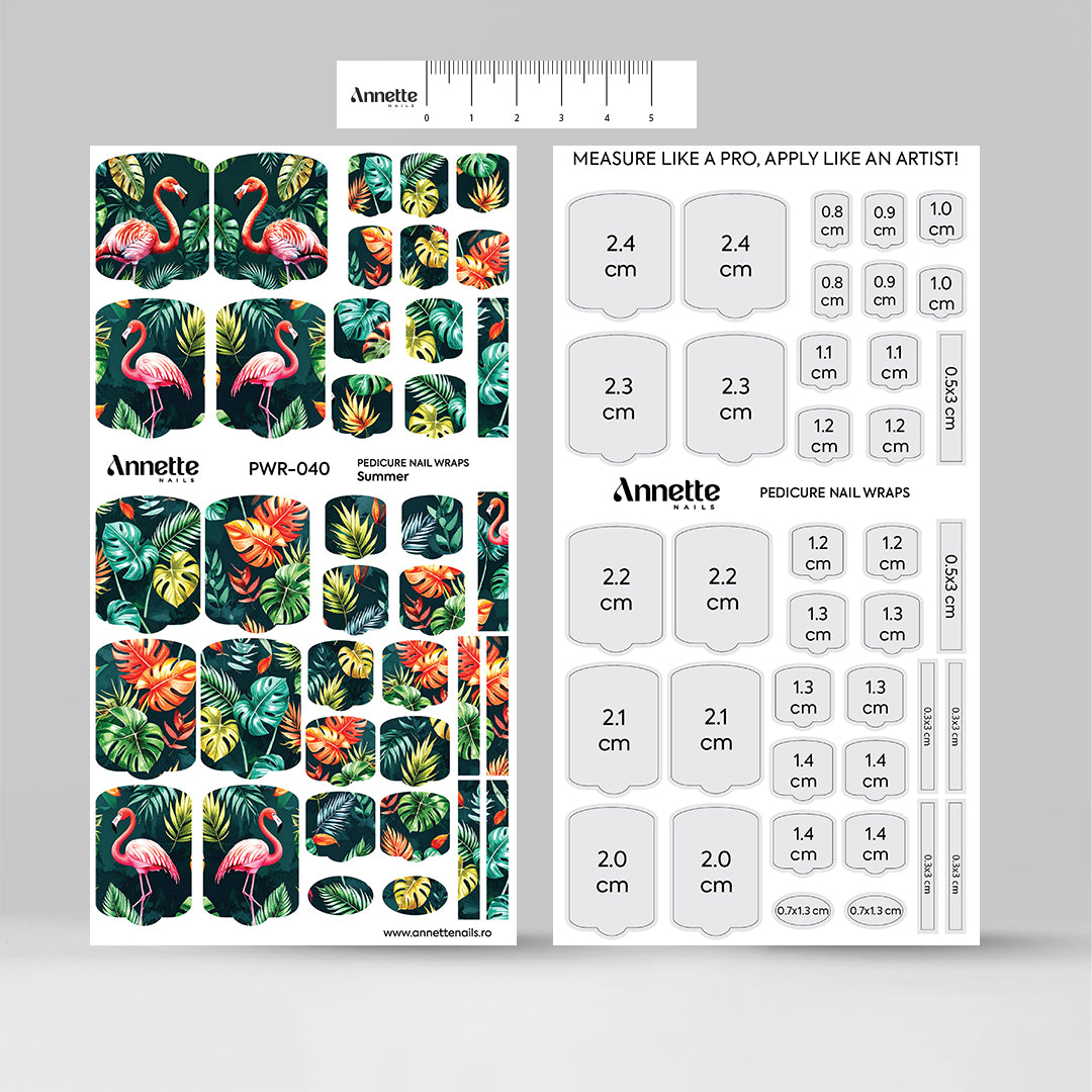 Nail Wraps Pedichiura Summer 40 Annette Nails PWR-040
