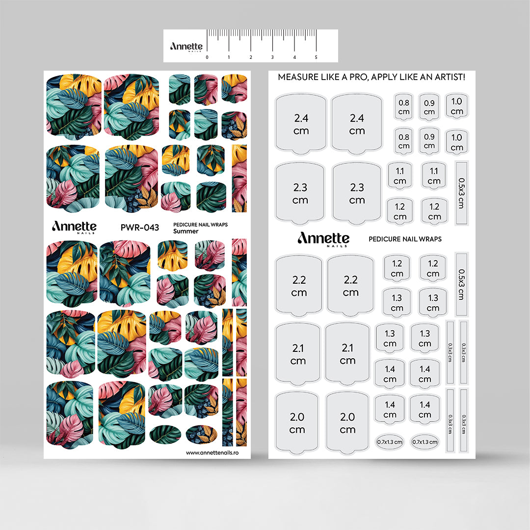 Nail Wraps Pedichiura Summer 43 Annette Nails PWR-043