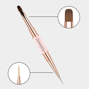 Pensulă dublă manichiură gel Annette Nails, Oval 8 - Liner 9mm