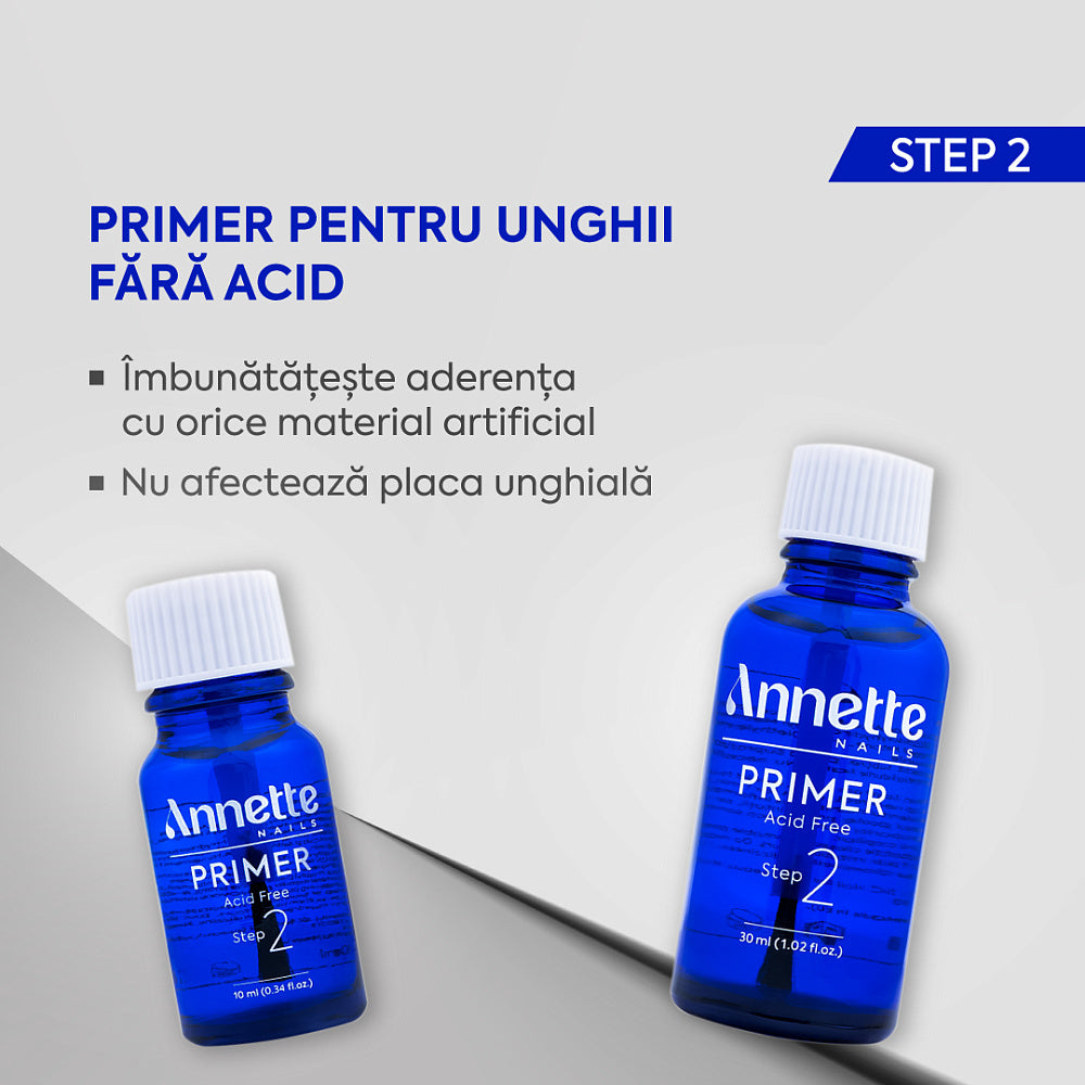 Kit Nail Prep Dehydrator 30ml + Primer Fara Acid 30ml Annette Nails