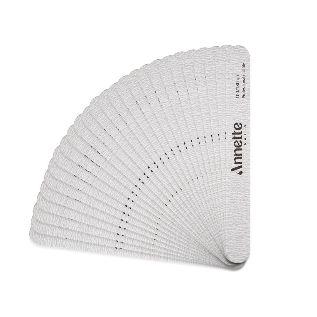 Set Pile Unghii - Ovale, Annette Nails, 25 buc - Zebra, 100/180 grit