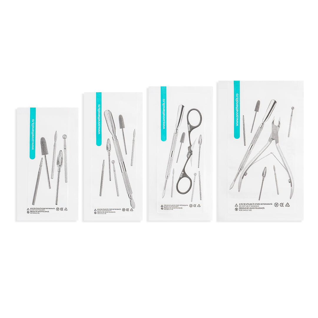 Pungi Sterilizare Pupinel si Autoclav Autosigilante din Hartie 130x200mm - set 100 buc Annette Sterile Pro PSA-01-130/200