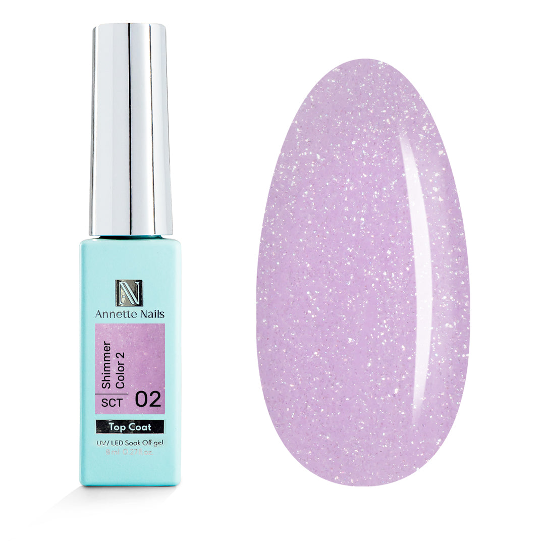 Top Coat Shimmer Color 2 SCT-02 - 8ml Annette Nails