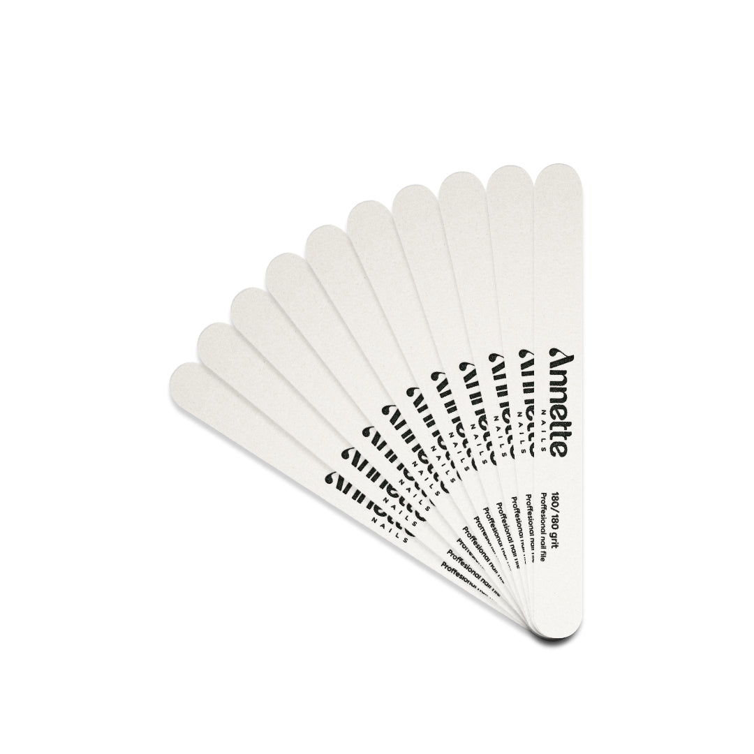 Set Pile Unghii din Lemn Ovale 10 buc 180/180 grit Roz Annette Nails PWD-01-180/180P-S10