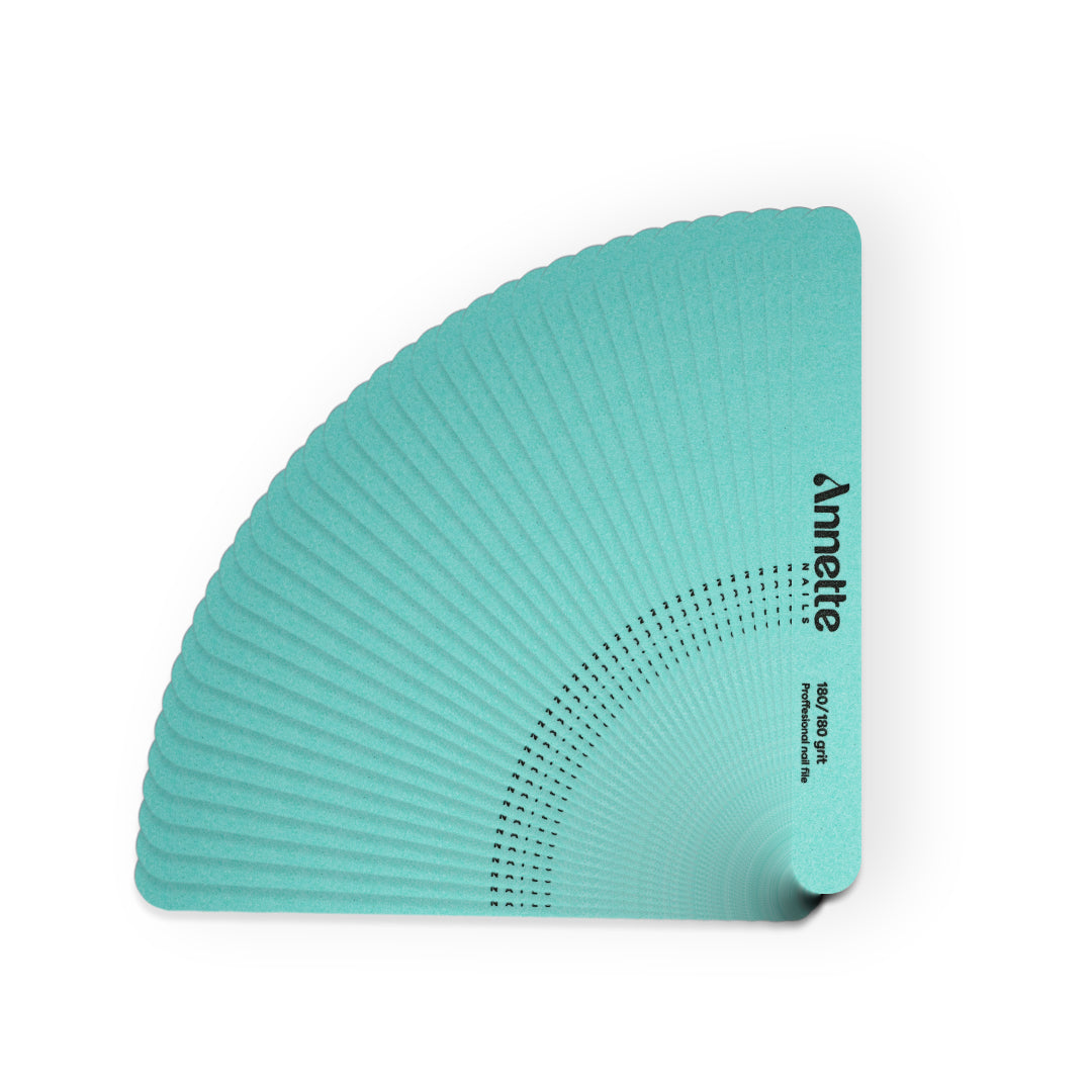 Set Pile Unghii din Lemn Ovale 50 buc 180/180 grit Turcoaz Annette Nails PWD-01-180/180T-S50