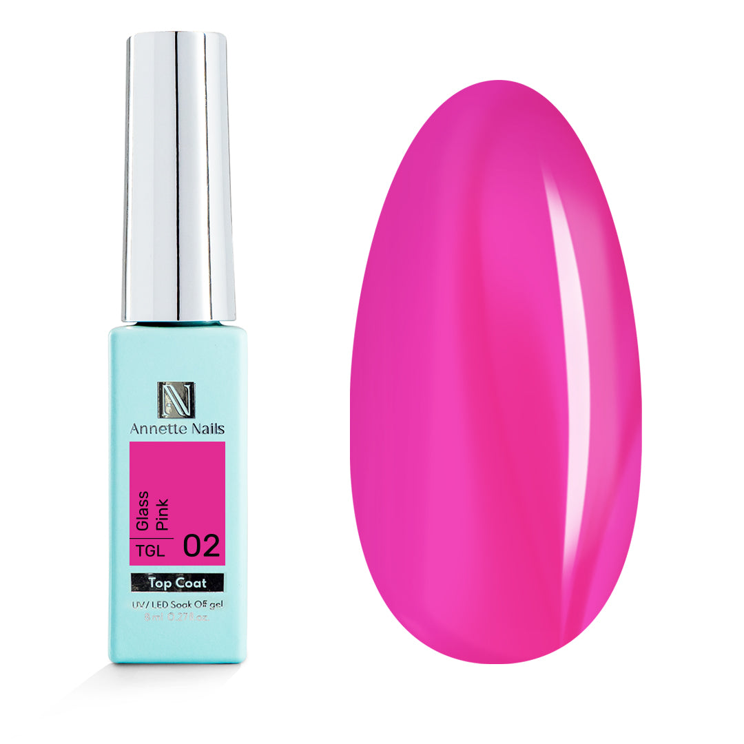 Top Coat Glass 2 Pink - 8ml Annette Nails TGL-02