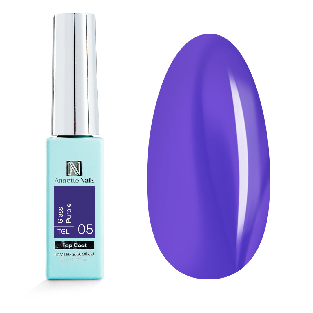 Top Coat Glass 5 Purple - 8ml Annette Nails TGL-05