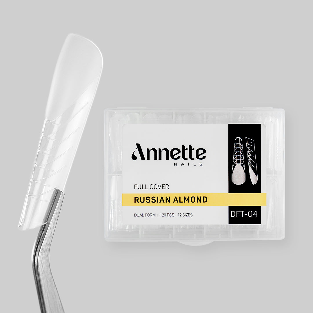 Tipsuri Reutilizabile Annette Nails - Russian Almond Full Cover, DFT-04, 120 buc