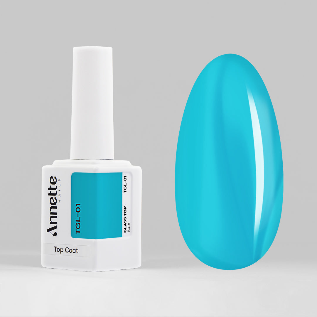 Top Coat Glass 1 Blue - 12ml Annette Nails TGL-01-12