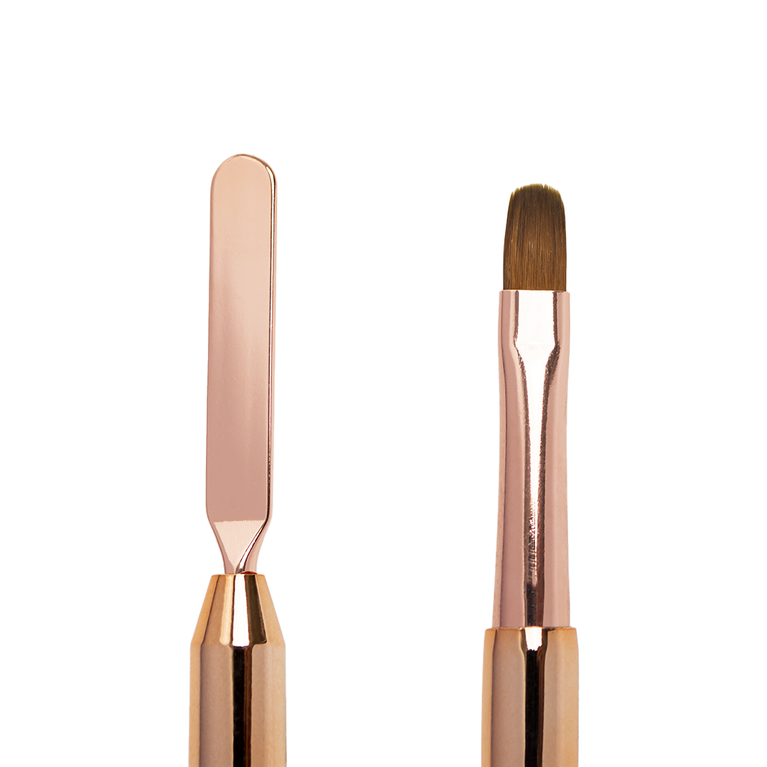 Pensulă dublă manichiură polygel Annette Nails: Oval 8 și Spatulă