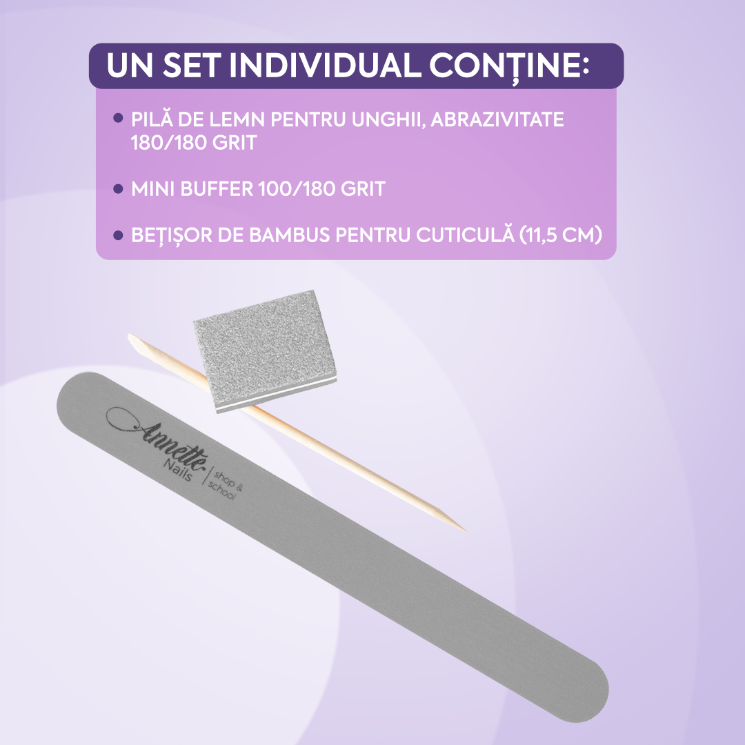 Set de Manichiura Annette Nails Mare - 180/180 grit (Gri)